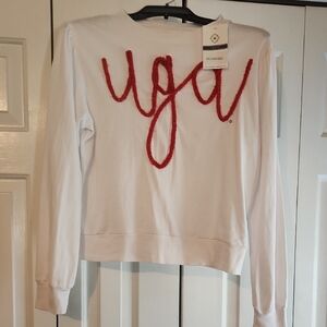 'uga' Game Day Apparel Red Embroidered Shirt - New With Tags - Womens Size: S